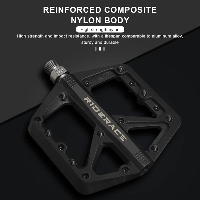 Ultralight Bicycle Pedals Nylon DU Seal Bearings Road BMX MTB Mountain Bike Pedal Flat Platform anti Slip Cycling Accessories