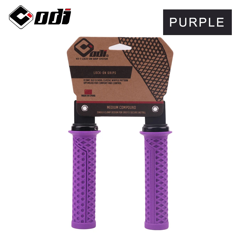 1Pair  Lock-On Silicone Mountain Bike Grips Shock-Absorbing Anti-Slip Comfortable Handlebar Covers for Mtb/Cycling Parts