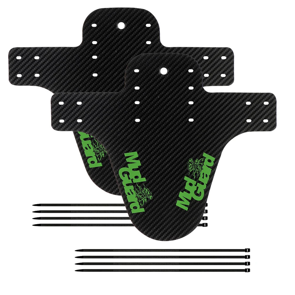 2-Piece Carbon Pattern Bicycle Fender Portable Road Mountain Bike Mud Guard Bike Front Rear Wheel Mudguard Ultralight MTB Fender