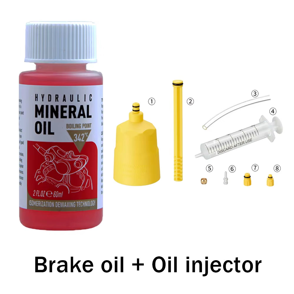 1/2/3 Pcs 60Ml Bicycle Brake Fluid Mineral Oil System Fluid Cycling Mountain Bikes for Shimano Bike Accessorie Oil Injector