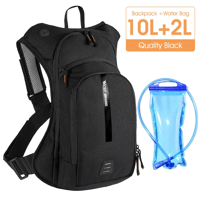 10L Ultralight Cycling Backpack Ergonomic Strap MTB Road Bicycle Bag with Water Bag Outdoor Hiking Climbing Bag