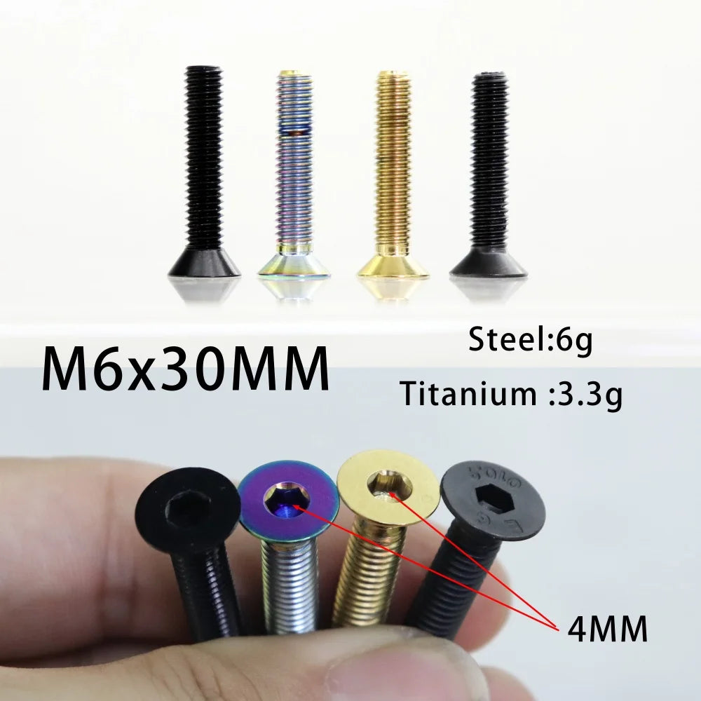 Ride or Die Bicycle Headset Top Cap W/ M6*30Mm Titanium Screw for 1-1/8" Front Fork Aluminium Alloy Stem Top Cover