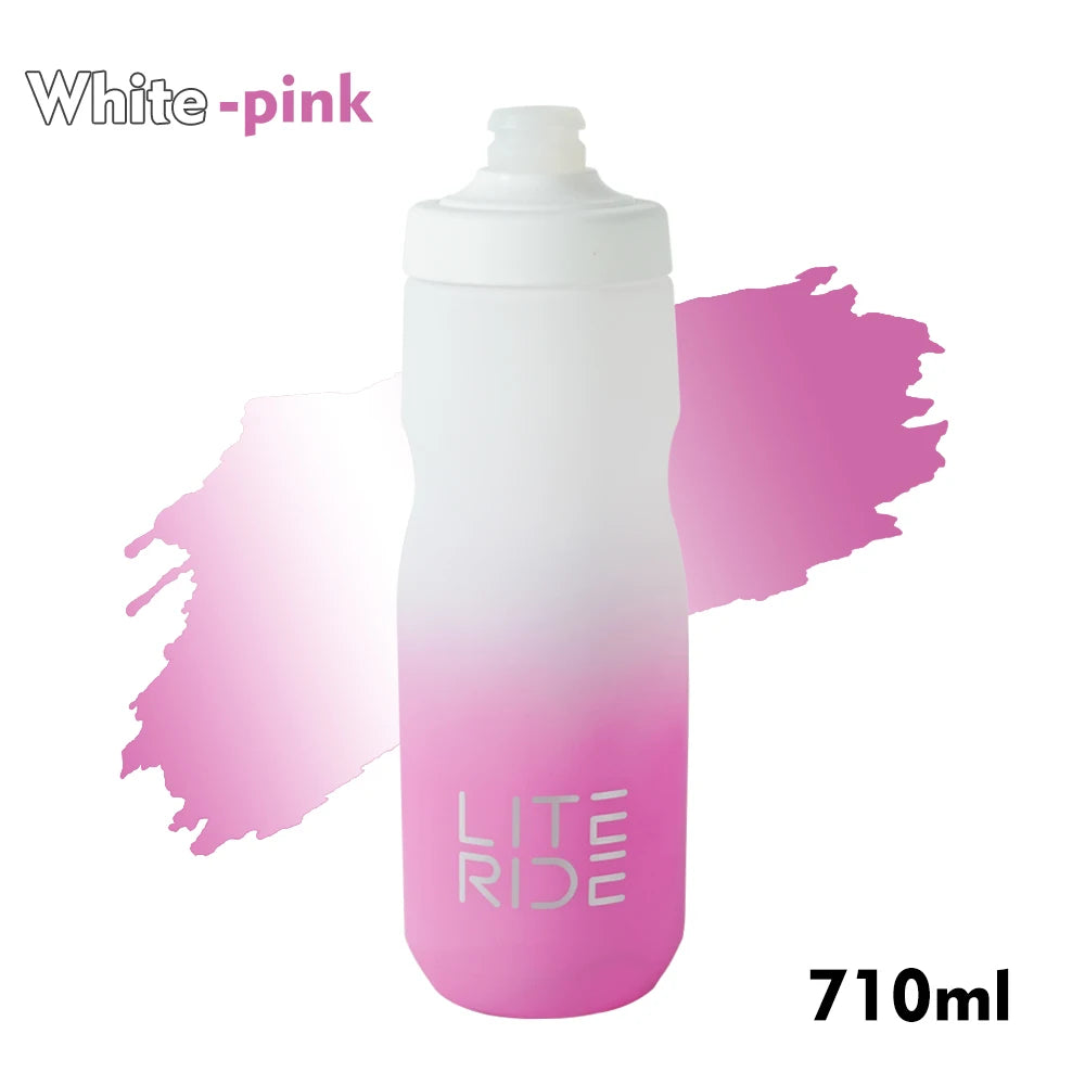 LITERIDE 610Ml/710Ml Bicycle Bottle MTB Road Bike Water Bottle Outdoor Sports Plastic Portable Large Capacity Drink Cycling