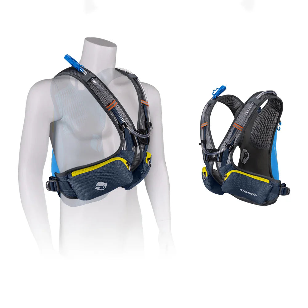 Hiking hydration backpack — lightweight running and cycling pack with helmet mesh