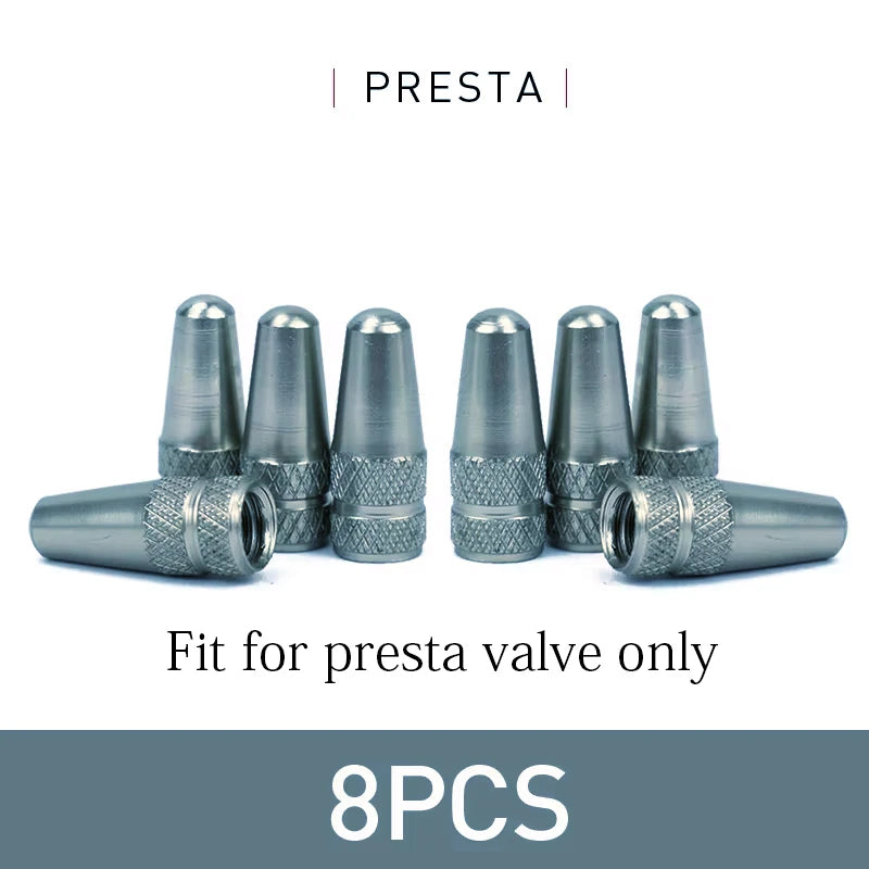 4/8Pcs Aluminum Alloy Bicycle Tire FV Valve Cap MTB Road Bike Covered Protector Road MTB Tyre Dustproof Bike Presta Valve