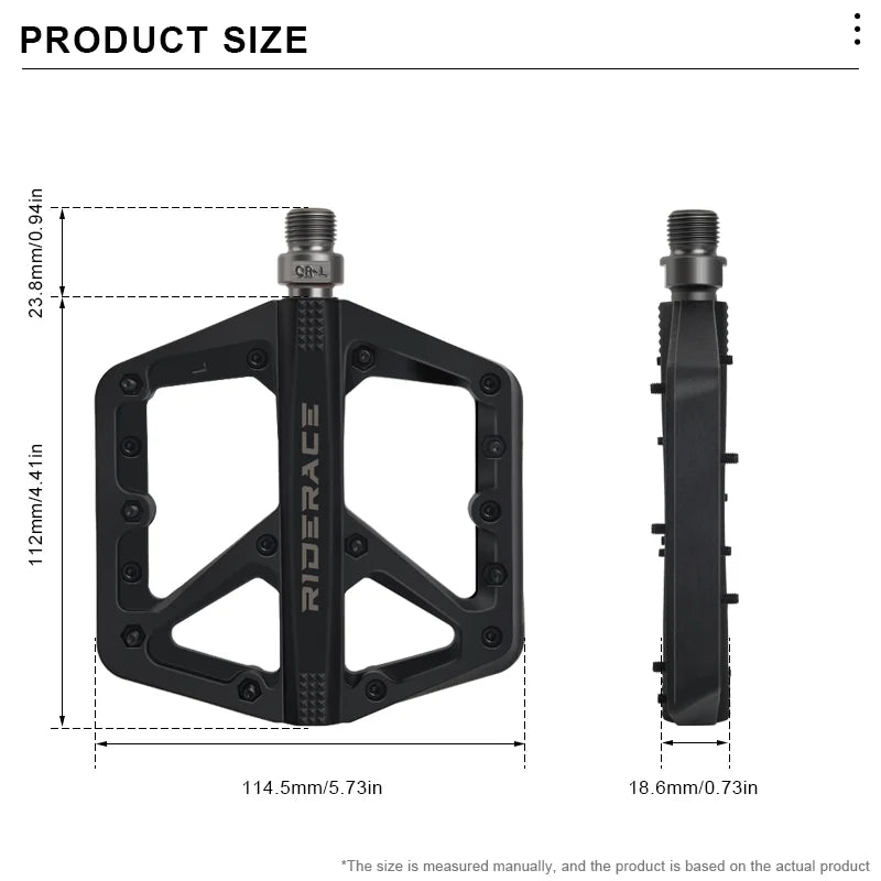 Ultralight Bicycle Pedals Nylon DU Seal Bearings Road BMX MTB Mountain Bike Pedal Flat Platform anti Slip Cycling Accessories