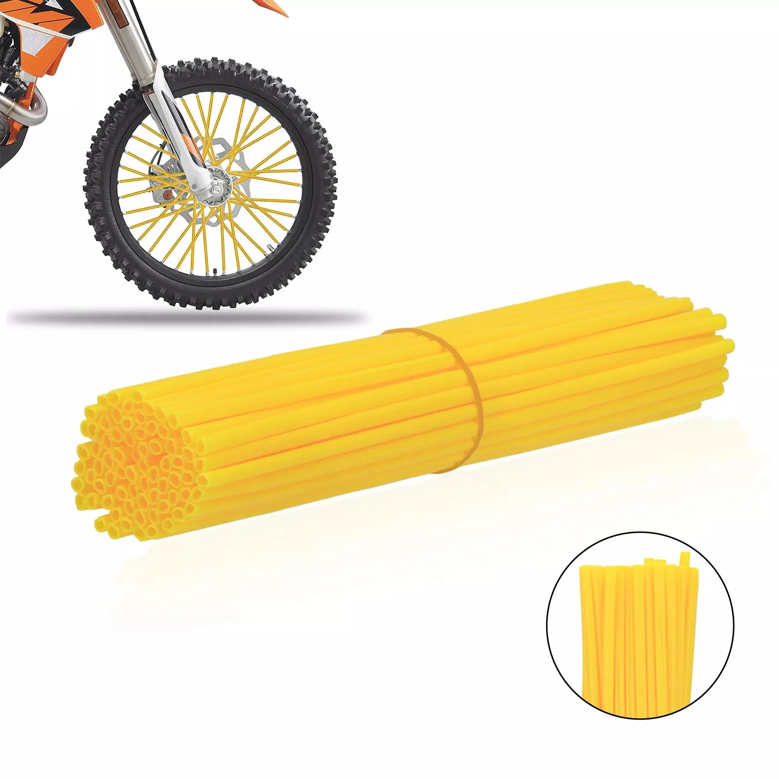 72Pcs Motorcycle Wheel Spoked Protector Wraps Rims Skin Trim Covers Pipe for Motocross Bicycle Bike Cool Accessories 11 Colors