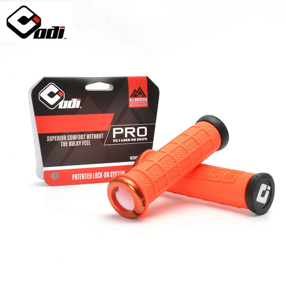 Lock‑on bicycle grips for MTB — aluminum alloy + silica‑gel handlebar covers; secure, comfortable road and mountain bike grips; essential cycling accessories