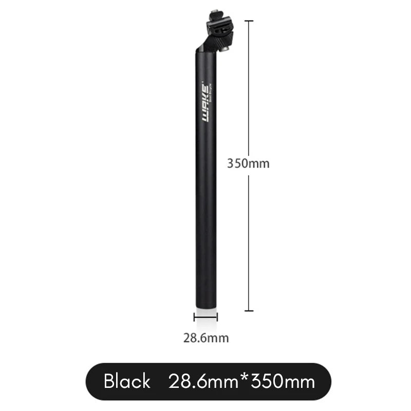 350 mm Gold Aluminum Seatpost — 28.6 mm Folding Bike Post, 27.2/31.6 mm MTB Option