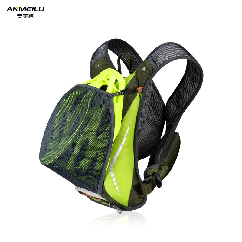 Hiking hydration backpack — lightweight running and cycling pack with helmet mesh