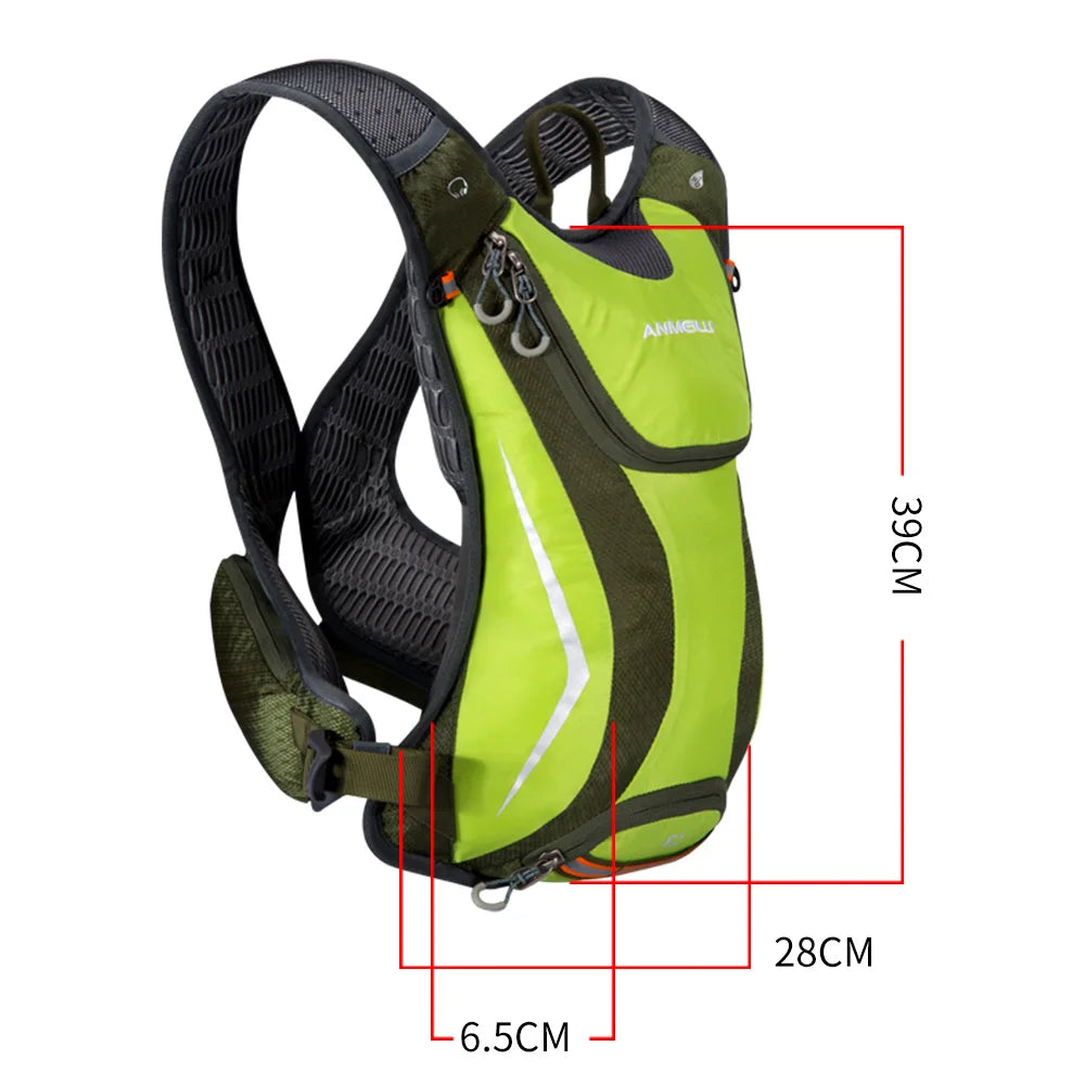 Hiking hydration backpack — lightweight running and cycling pack with helmet mesh