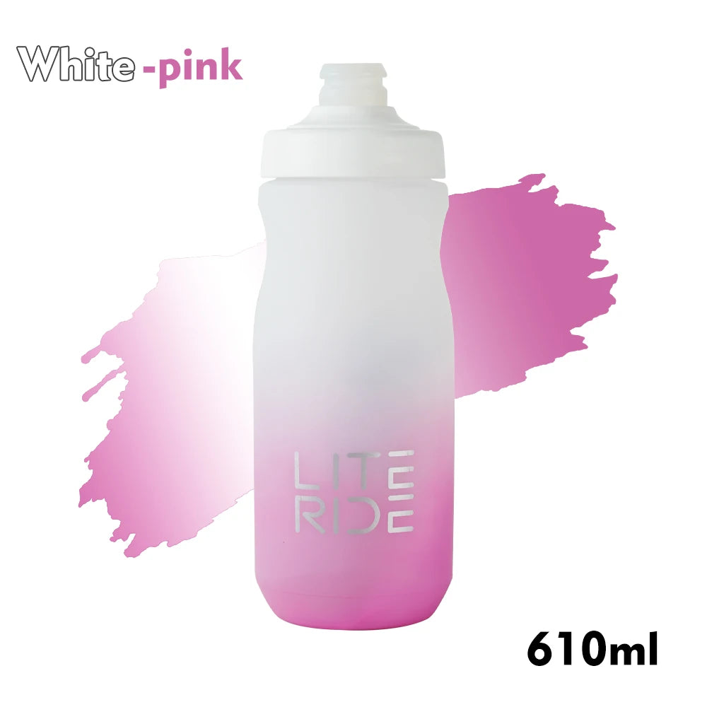 LITERIDE 610Ml/710Ml Bicycle Bottle MTB Road Bike Water Bottle Outdoor Sports Plastic Portable Large Capacity Drink Cycling