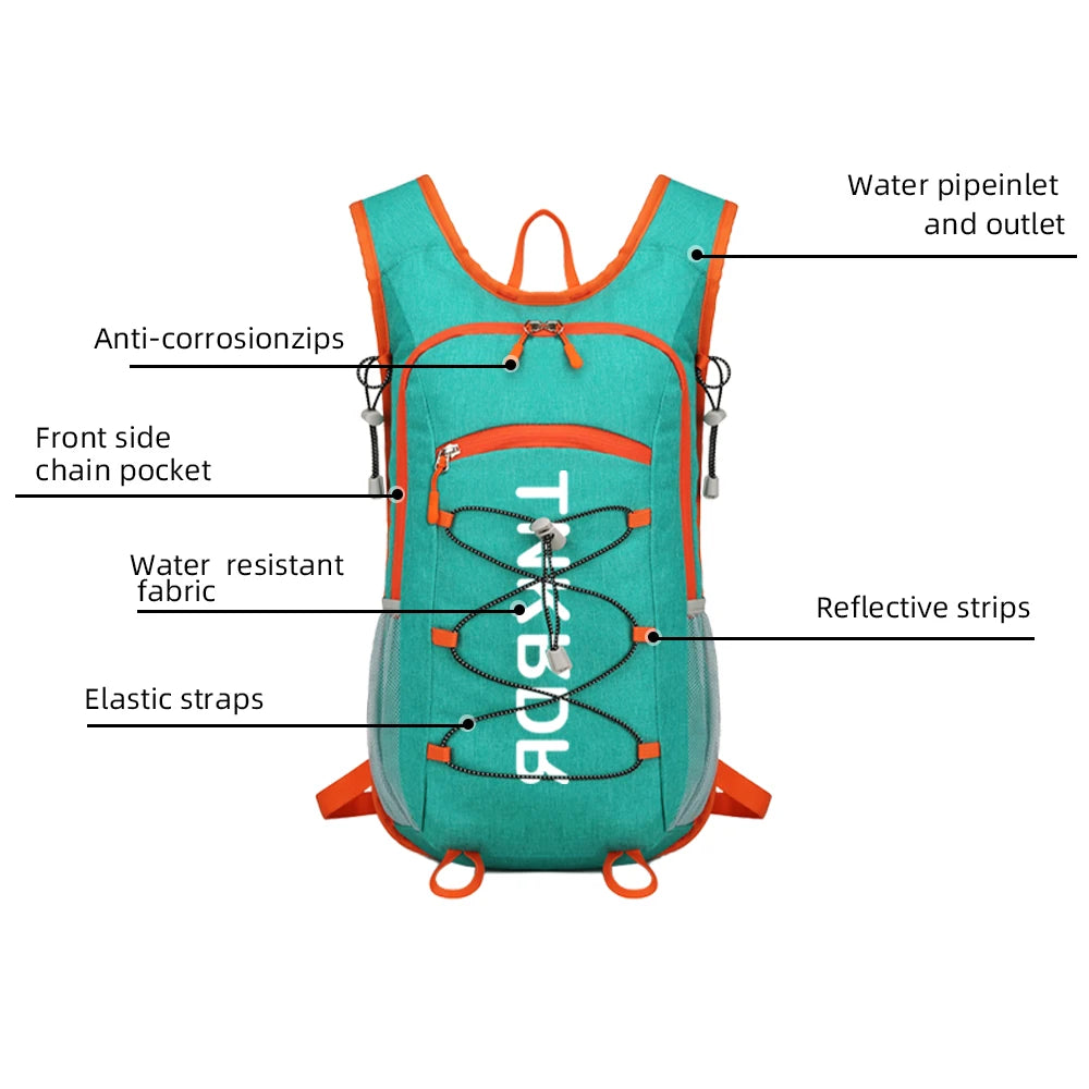 20 L lightweight hydration backpack — running daypack with 2 L water bladder for cycling and hiking