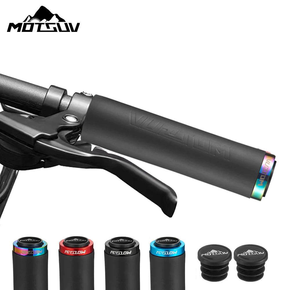 Ultralight MTB bicycle grips — locking silicone handlebar grips with a comfortable, non‑slip design; ideal bike accessories
