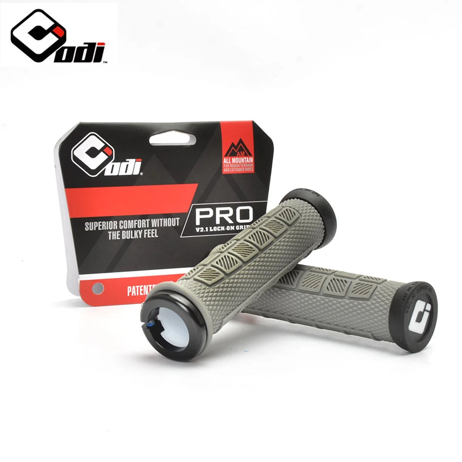 Lock‑on bicycle grips for MTB — aluminum alloy + silica‑gel handlebar covers; secure, comfortable road and mountain bike grips; essential cycling accessories