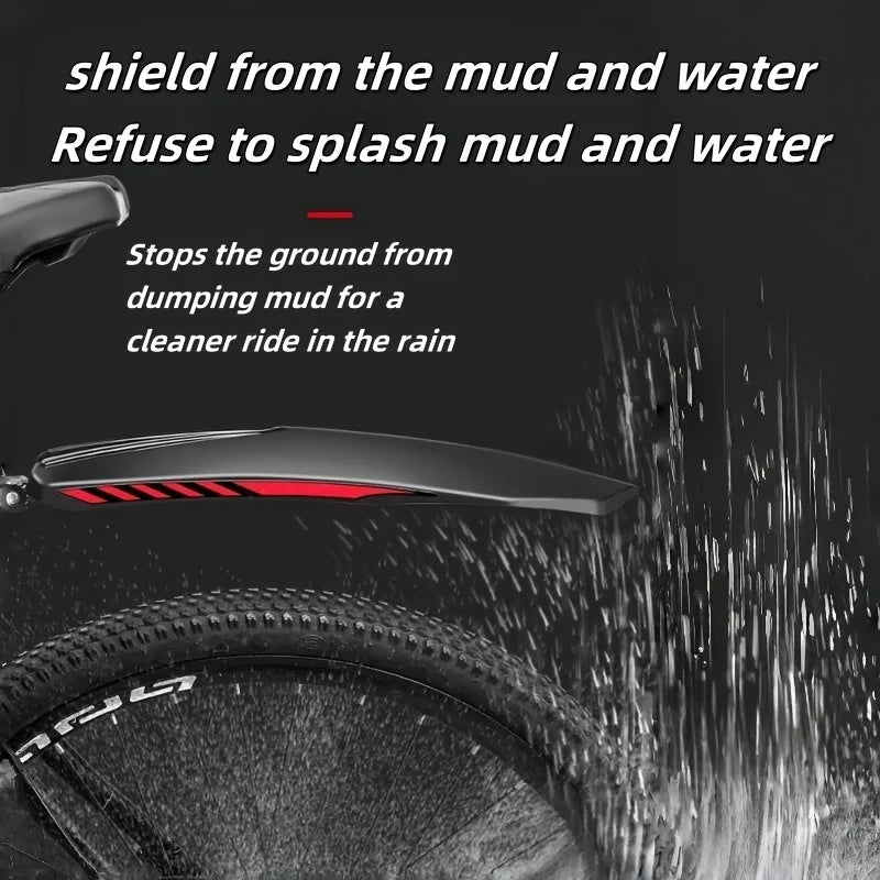 Bicycle mudguards for mountain bikes — universal fit for 24, 26, and 27.5 inch road bikes; comprehensive mudguard accessory