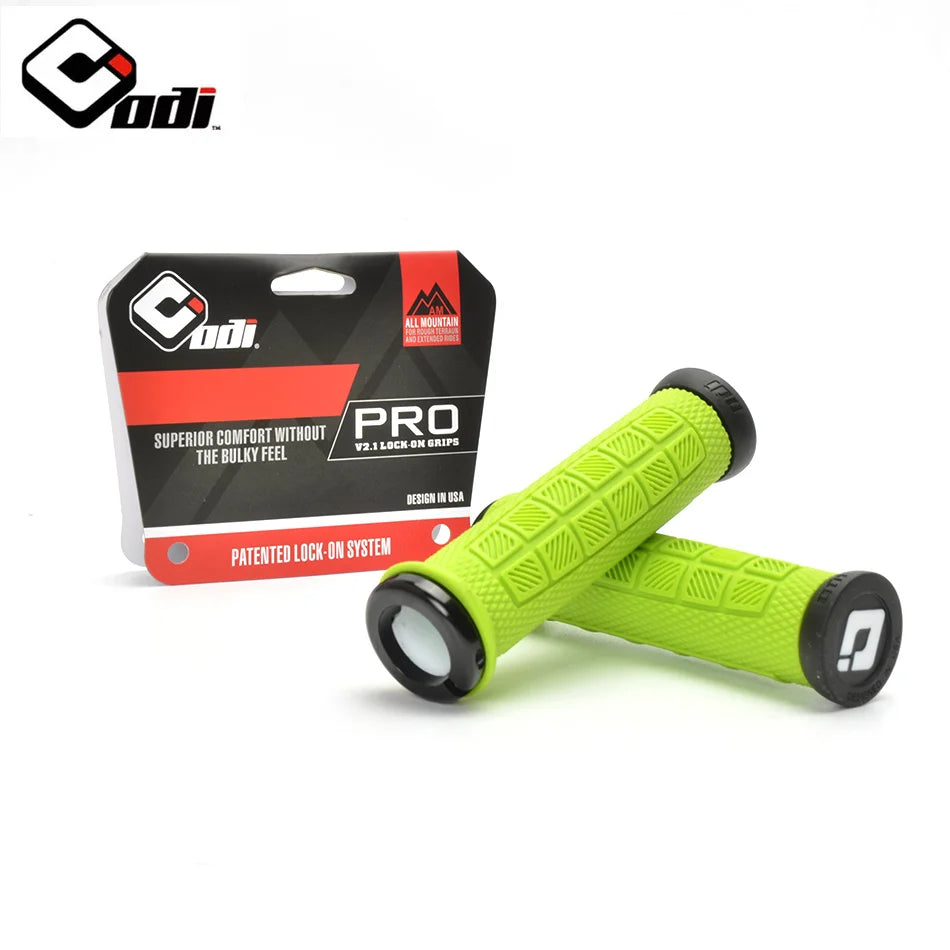 Lock‑on bicycle grips for MTB — aluminum alloy + silica‑gel handlebar covers; secure, comfortable road and mountain bike grips; essential cycling accessories