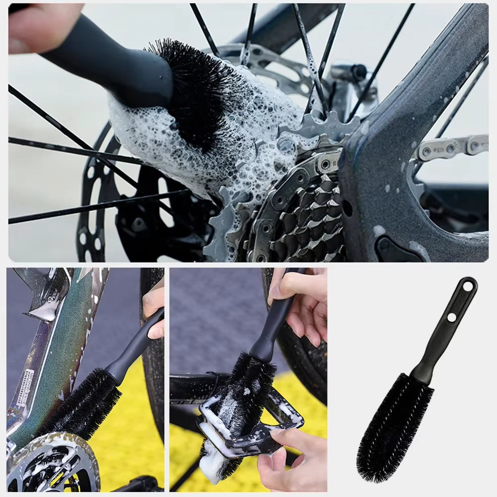 Bike Cleaning Tool Set Brush Kit for Mountain Road City BMX and Folding Bicycle Maintenance