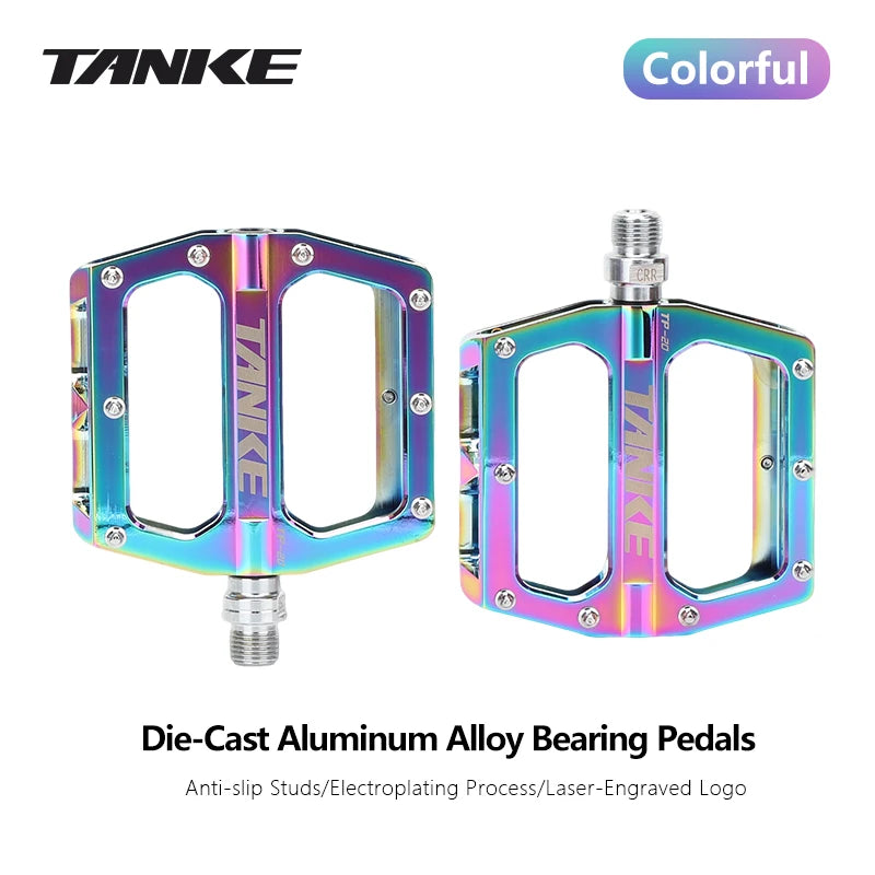 Bicycle Pedals Ultralight Aluminum Alloy Colorful Anti-Skid Bearing Mountain Bike Accessories MTB Foot Pedals Folding Bike