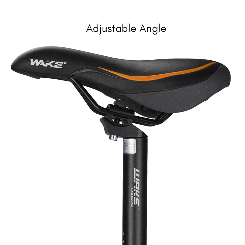 350 mm Gold Aluminum Seatpost — 28.6 mm Folding Bike Post, 27.2/31.6 mm MTB Option