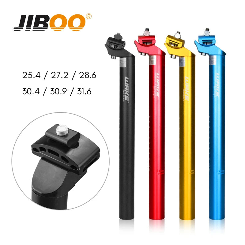 350 mm Gold Aluminum Seatpost — 28.6 mm Folding Bike Post, 27.2/31.6 mm MTB Option