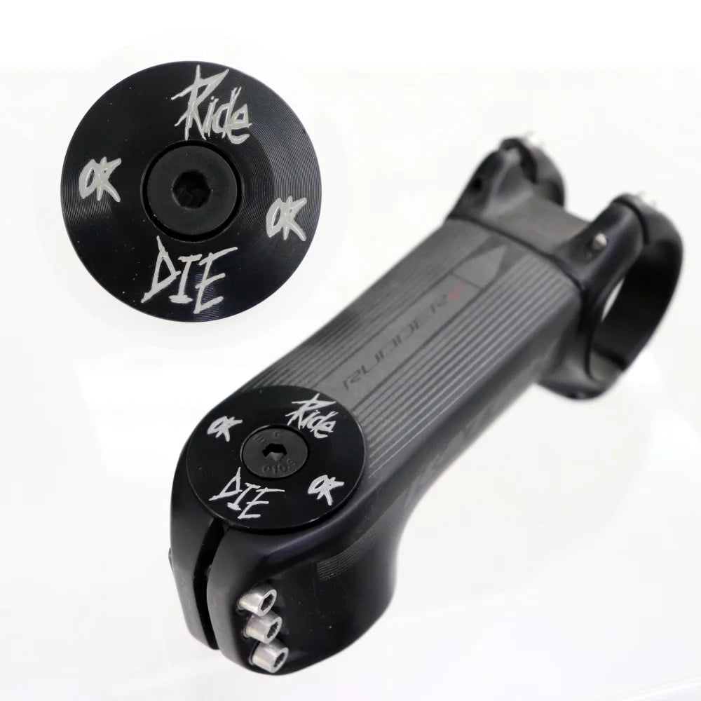 Ride or Die Bicycle Headset Top Cap W/ M6*30Mm Titanium Screw for 1-1/8" Front Fork Aluminium Alloy Stem Top Cover
