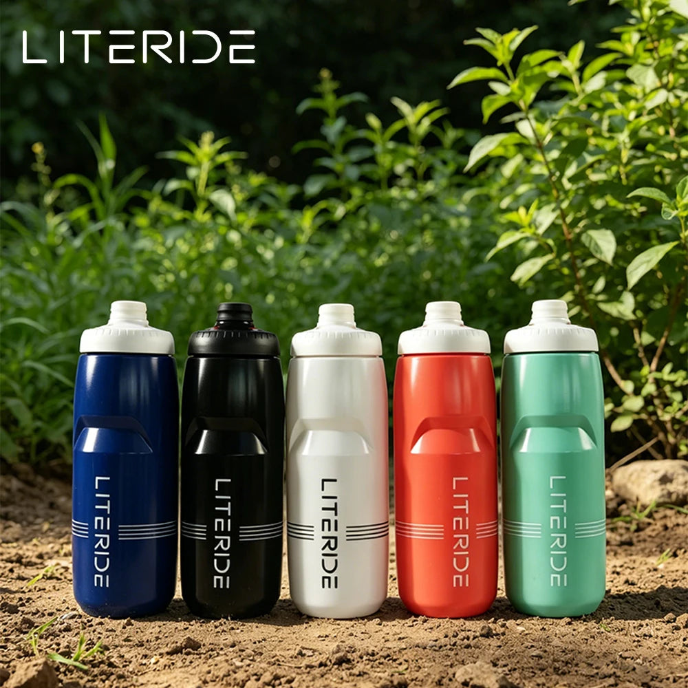LITERIDE 610Ml/710Ml Bicycle Bottle MTB Road Bike Water Bottle Outdoor Sports Plastic Portable Large Capacity Drink Cycling
