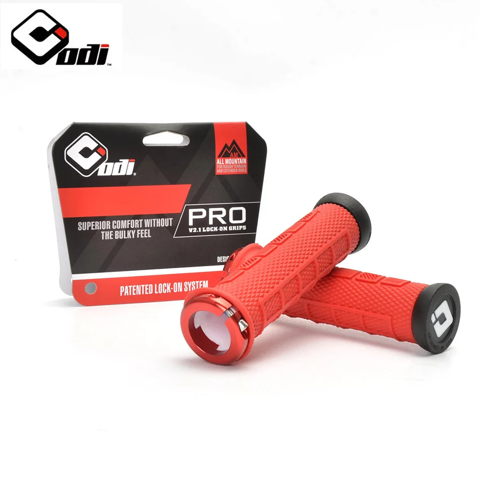 Lock‑on bicycle grips for MTB — aluminum alloy + silica‑gel handlebar covers; secure, comfortable road and mountain bike grips; essential cycling accessories