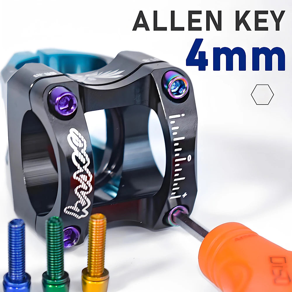 6/8‑pcs M5×18 mm bike stem screws — alloy‑steel bolts with 4 mm Allen heads for MTB/road bicycle handlebar stems; durable replacement parts
