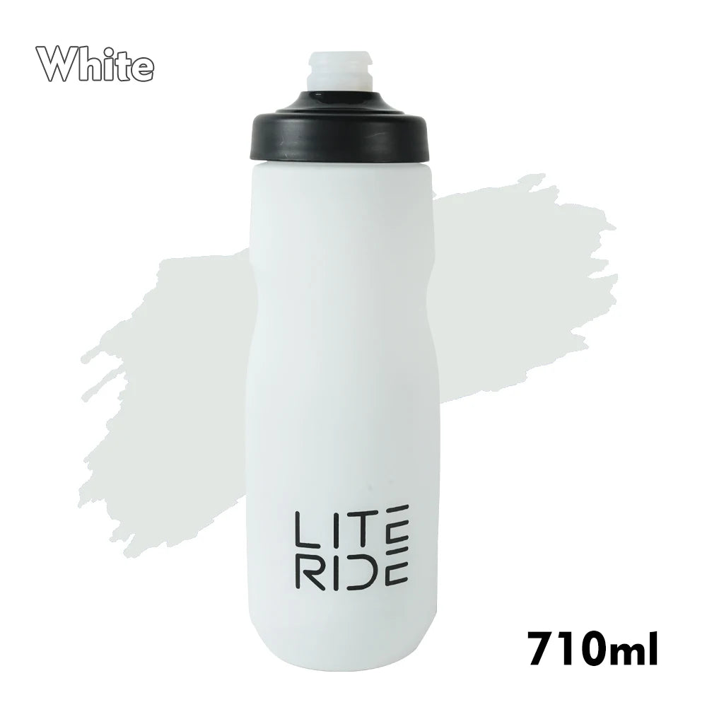 LITERIDE 610Ml/710Ml Bicycle Bottle MTB Road Bike Water Bottle Outdoor Sports Plastic Portable Large Capacity Drink Cycling