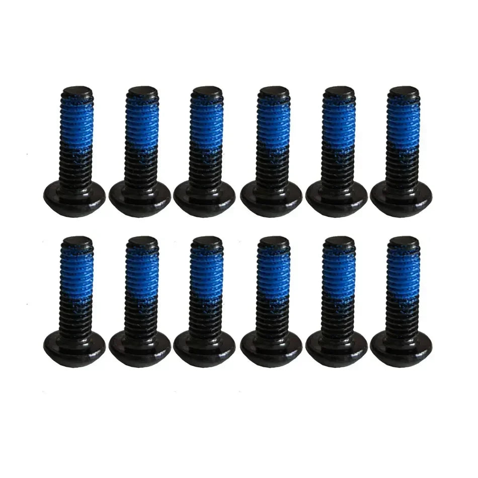 NFOX stainless‑steel T25 M5×16 mm brake disc screws — lengthened MTB/road bicycle rotor bolts; available in 6‑ or 12‑piece universal sets