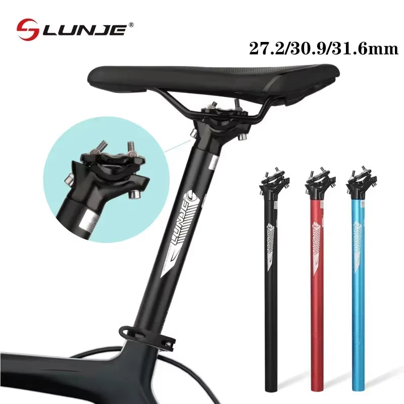 Mountain Road Bicycle Seatpost Ultralight Aluminum Alloy MTB Bike Seat Post Seat Tube 27.2/30.9/31.6Mm*400Mm Cycling Parts