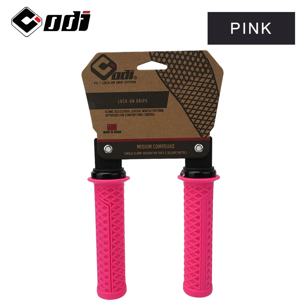 1Pair  Lock-On Silicone Mountain Bike Grips Shock-Absorbing Anti-Slip Comfortable Handlebar Covers for Mtb/Cycling Parts