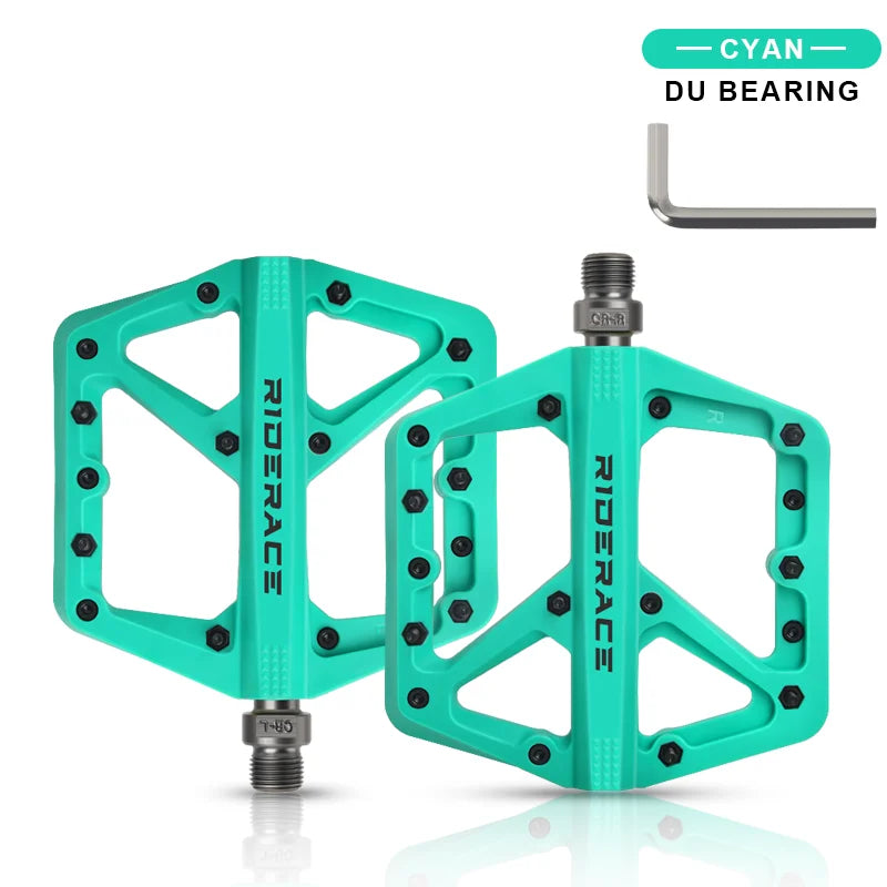 Ultralight Bicycle Pedals Nylon DU Seal Bearings Road BMX MTB Mountain Bike Pedal Flat Platform anti Slip Cycling Accessories