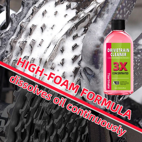 100 ml bike drivetrain cleaner — liquid degreaser spray for bicycle chain cleaning and maintenance; effective bike chain and drivetrain degreaser