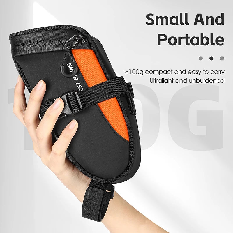 Portable Bike Tail Bag 1.2L Reflective Cycling Bag Ultralight Waterproof Bike Saddle Bag MTB Road Bike Accessories