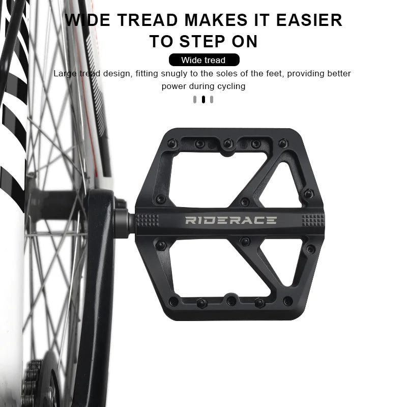 Ultralight Bicycle Pedals Nylon DU Seal Bearings Road BMX MTB Mountain Bike Pedal Flat Platform anti Slip Cycling Accessories