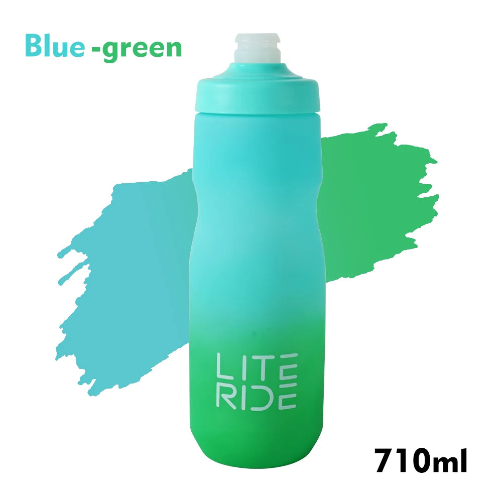 LITERIDE 610Ml/710Ml Bicycle Bottle MTB Road Bike Water Bottle Outdoor Sports Plastic Portable Large Capacity Drink Cycling