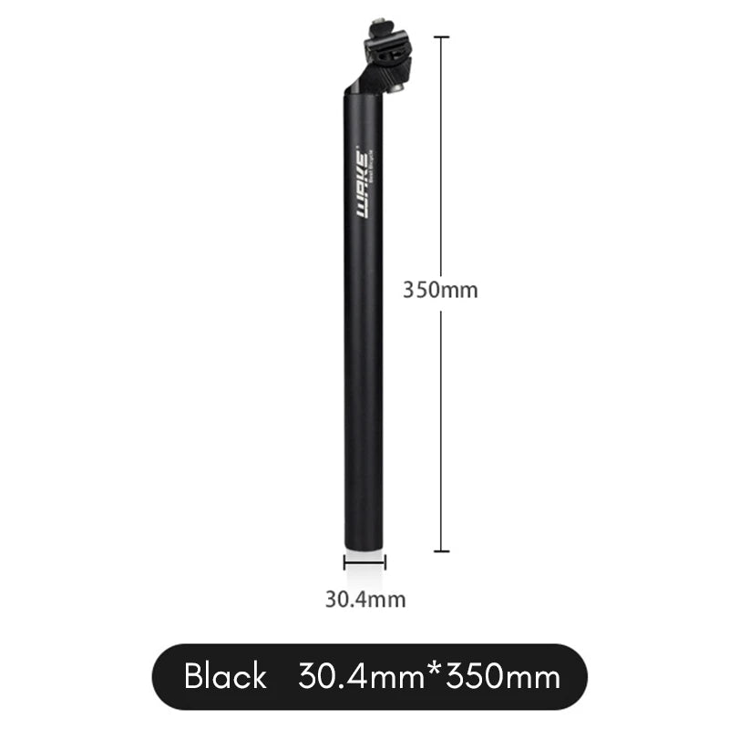 350 mm Gold Aluminum Seatpost — 28.6 mm Folding Bike Post, 27.2/31.6 mm MTB Option