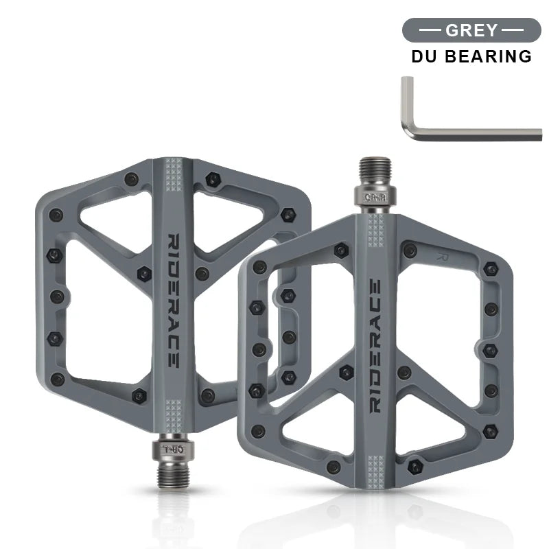 Ultralight Bicycle Pedals Nylon DU Seal Bearings Road BMX MTB Mountain Bike Pedal Flat Platform anti Slip Cycling Accessories