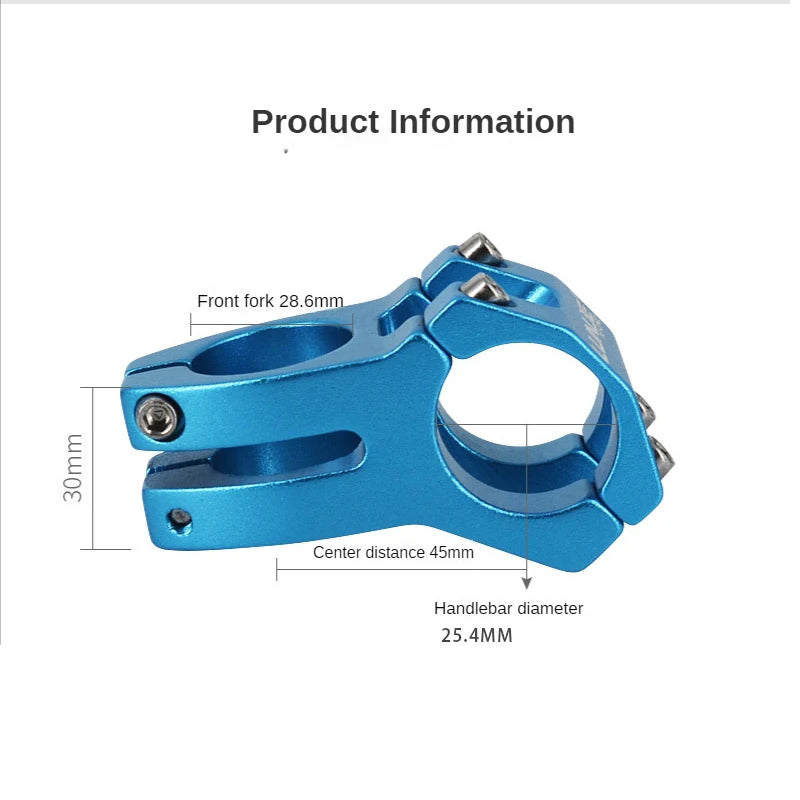 Bicycle Handlebar Stem MTB Power Short 45Mm Mountain Bike Bridge 25.4/31.8Mm Pipe Cycling Stem Riser Table