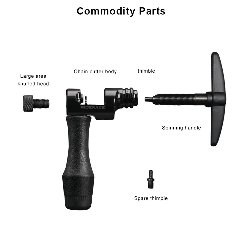 Bicycle chain pin remover — road cycling and MTB link breaker/splitter; durable chain extractor and cutter tool for mountain bike repairs