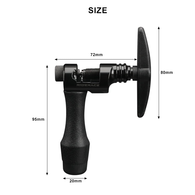 Bicycle chain pin remover — road cycling and MTB link breaker/splitter; durable chain extractor and cutter tool for mountain bike repairs