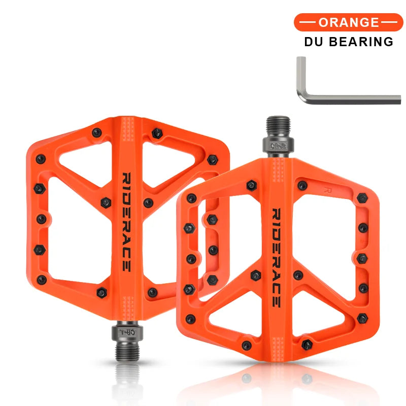 Ultralight Bicycle Pedals Nylon DU Seal Bearings Road BMX MTB Mountain Bike Pedal Flat Platform anti Slip Cycling Accessories