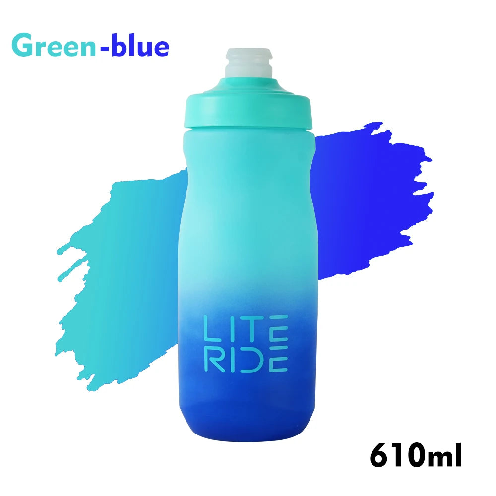LITERIDE 610Ml/710Ml Bicycle Bottle MTB Road Bike Water Bottle Outdoor Sports Plastic Portable Large Capacity Drink Cycling