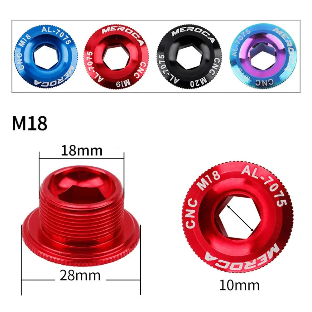 Bicycle Crank Cover Hollowtech Crank Bolt M18-M19 M20 Mountain Road Bike Crank Cover Cranks-Arm Bolt Bicycles Accessories Tools