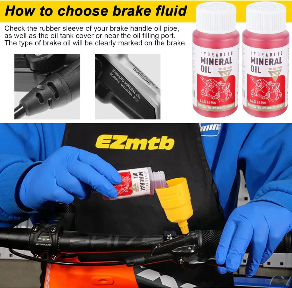 1/2/3 Pcs 60Ml Bicycle Brake Fluid Mineral Oil System Fluid Cycling Mountain Bikes for Shimano Bike Accessorie Oil Injector