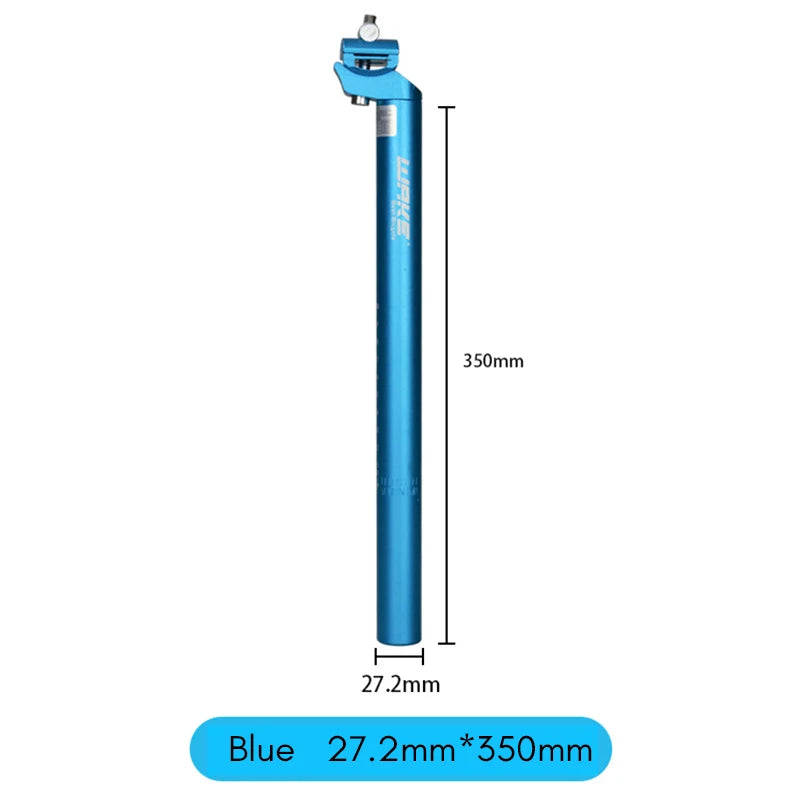 350 mm Gold Aluminum Seatpost — 28.6 mm Folding Bike Post, 27.2/31.6 mm MTB Option