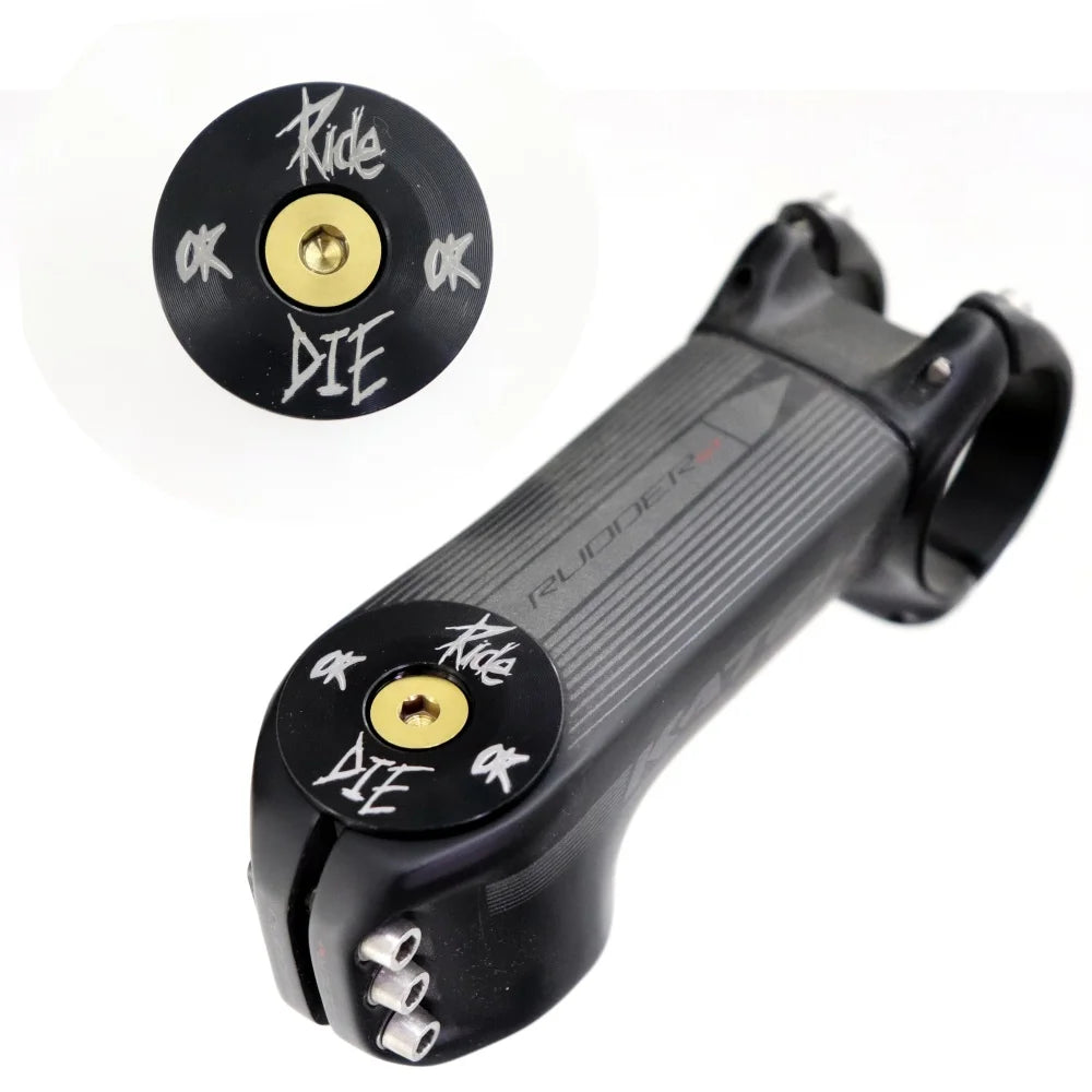 Ride or Die Bicycle Headset Top Cap W/ M6*30Mm Titanium Screw for 1-1/8" Front Fork Aluminium Alloy Stem Top Cover
