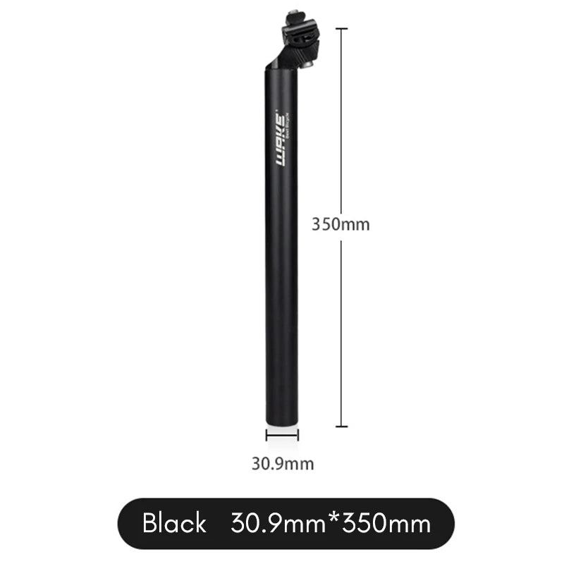 350 mm Gold Aluminum Seatpost — 28.6 mm Folding Bike Post, 27.2/31.6 mm MTB Option